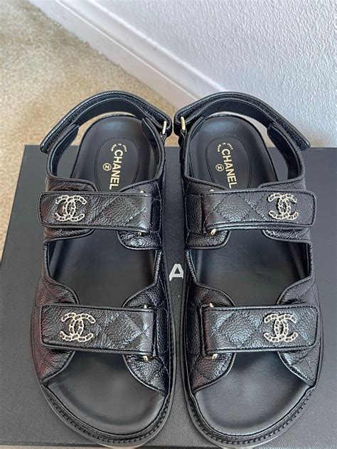 chanel sandals 2023|authentic chanel sandals.